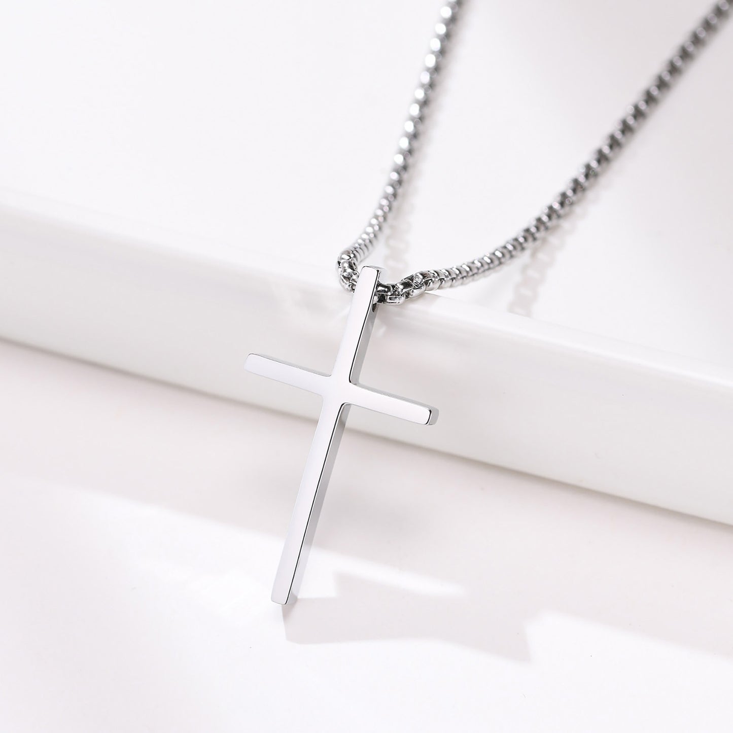 Layered Plain Cross Pendant Necklace