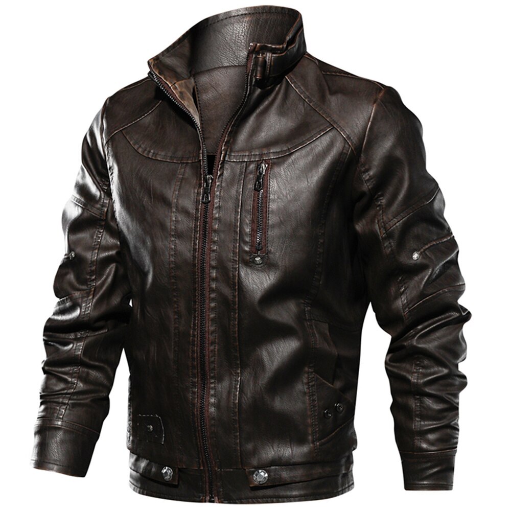 Faux PU Leather Biker Jackets