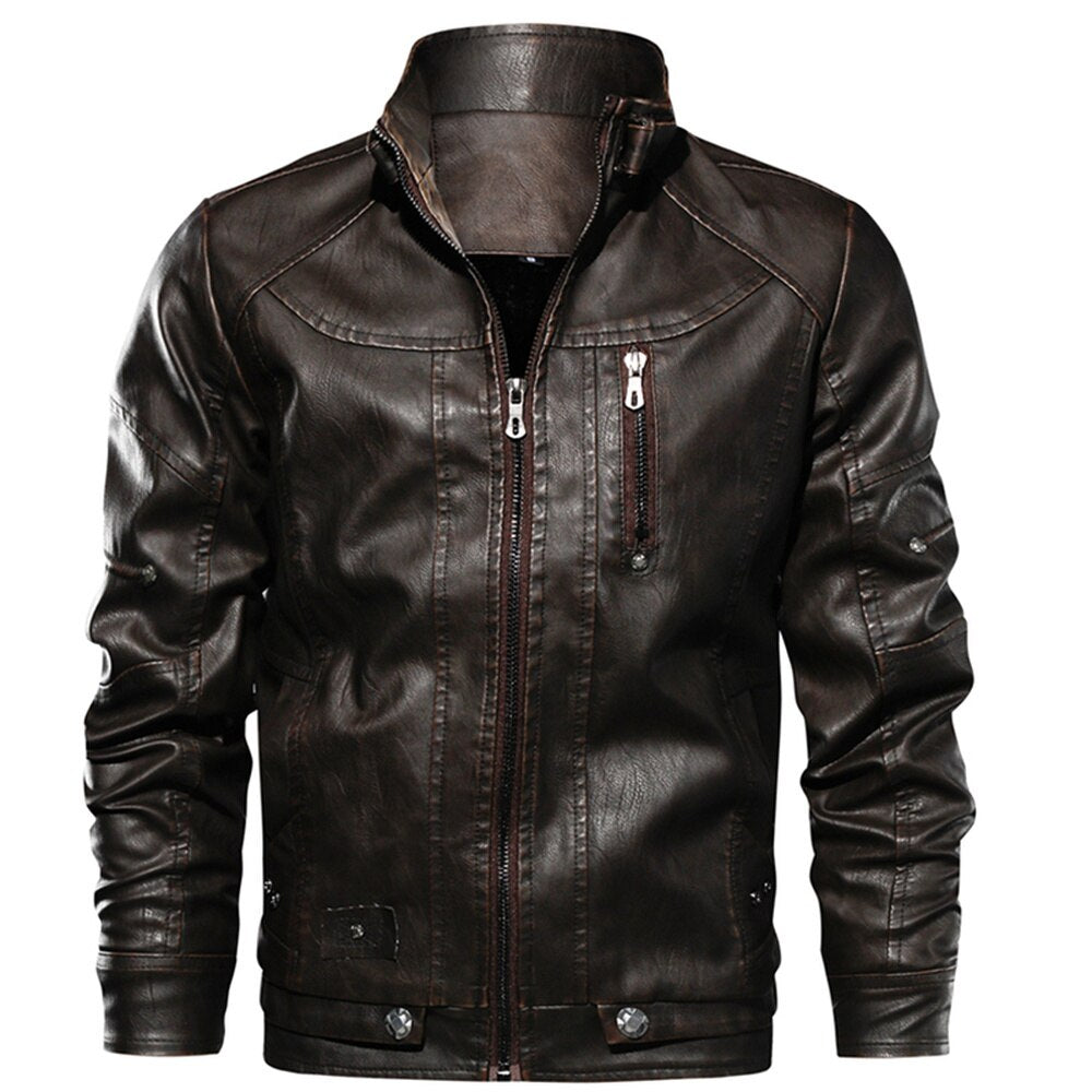 Faux PU Leather Biker Jackets