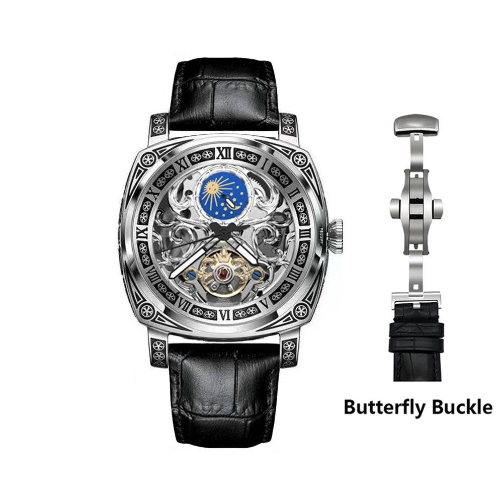 Authentic Brand Carved Watches Fully Automatic