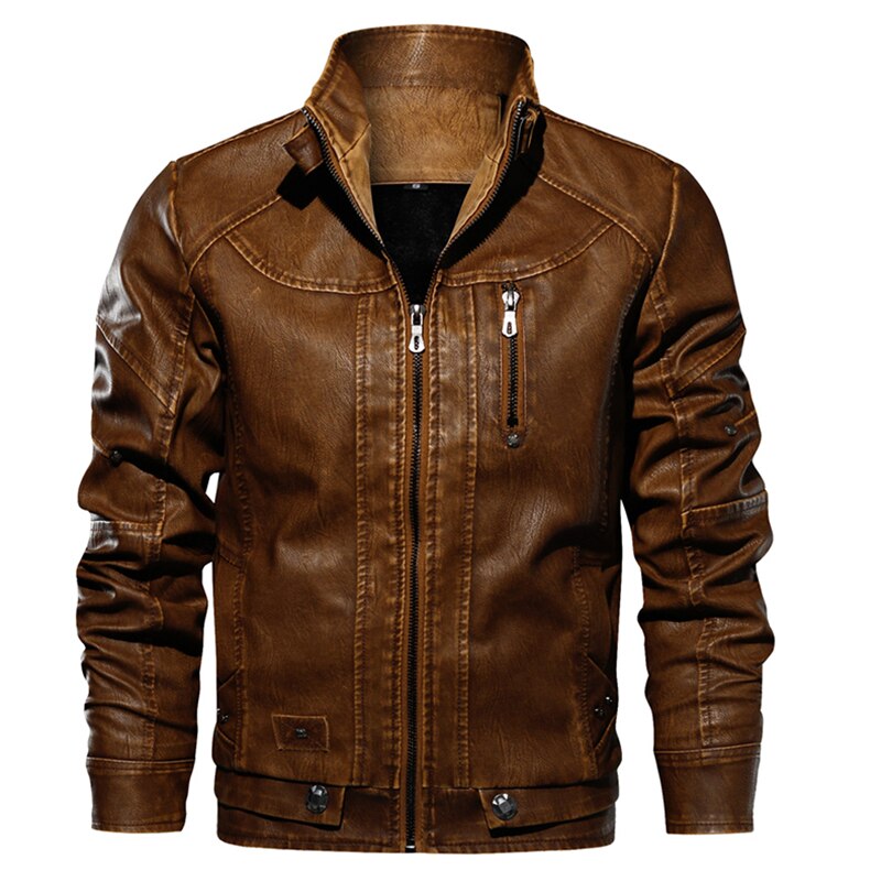 Faux PU Leather Biker Jackets