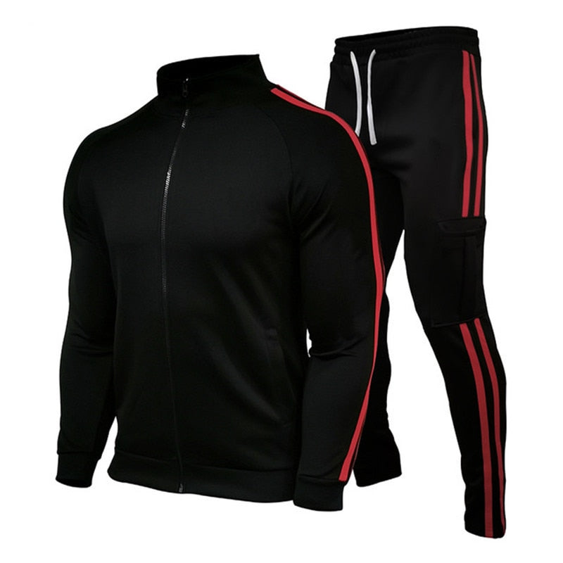 2 Piece Sets Men Fitness Tracksuit