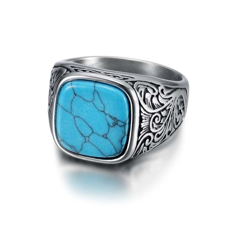 Square Stone Retro Ring