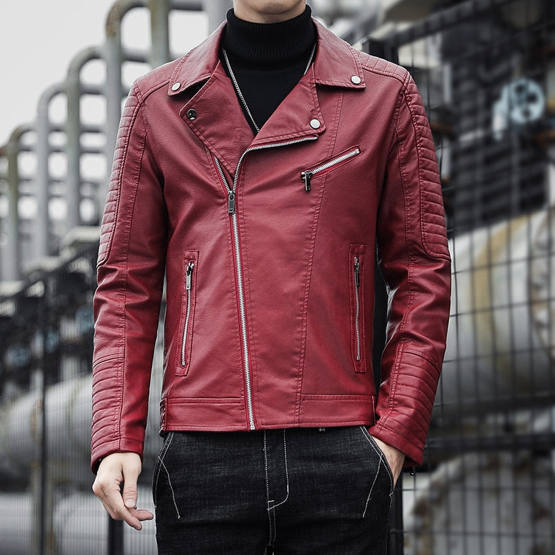 Toxno Clothing Windproof Leather Coat