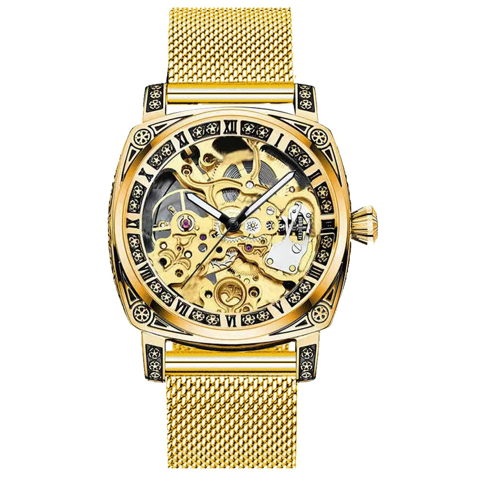 Authentic Brand Carved Watches Fully Automatic