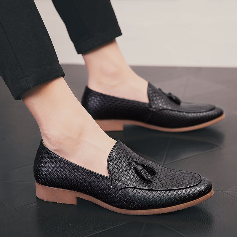 Leather Loafers Men Shoes Breathable Formal Shoes