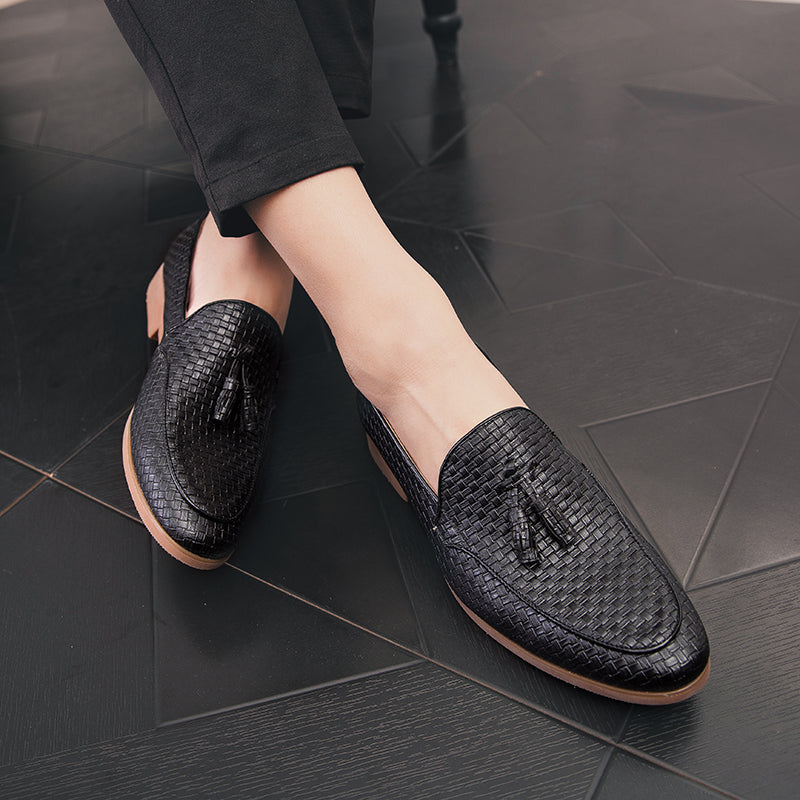 Leather Loafers Men Shoes Breathable Formal Shoes