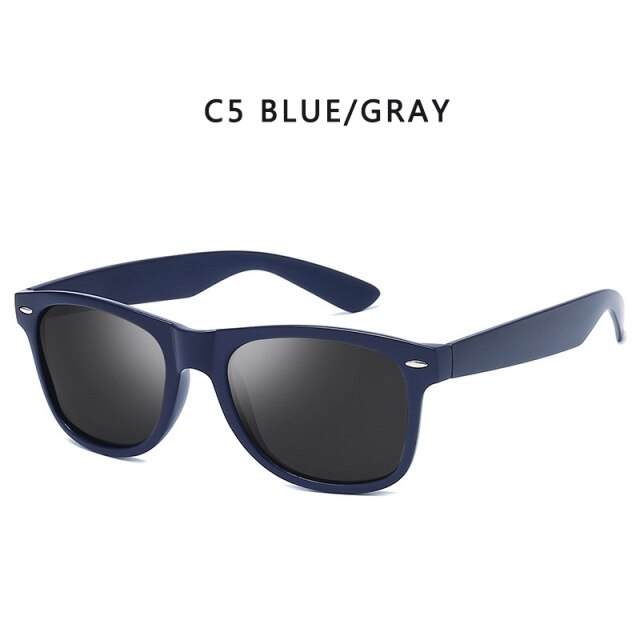 Polarized Men Brand Design Square Sunglasses