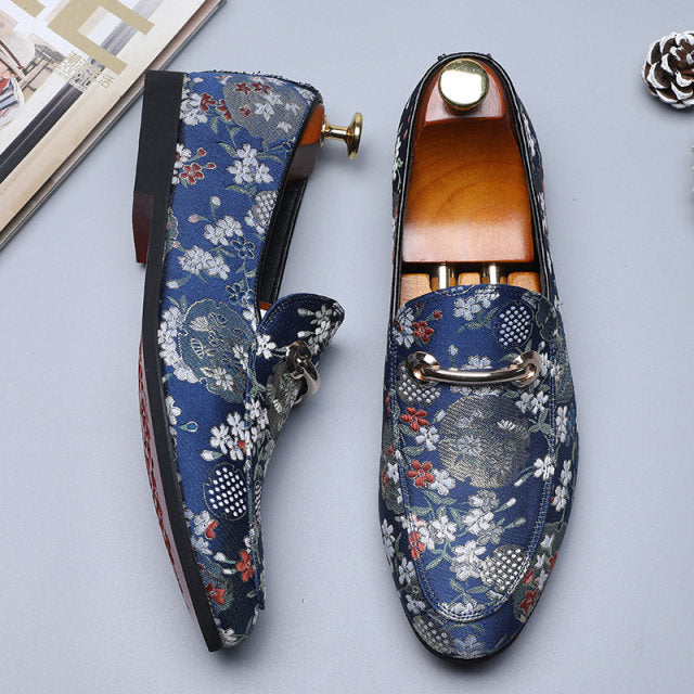 Men Casual Embroider Loafers Shoes