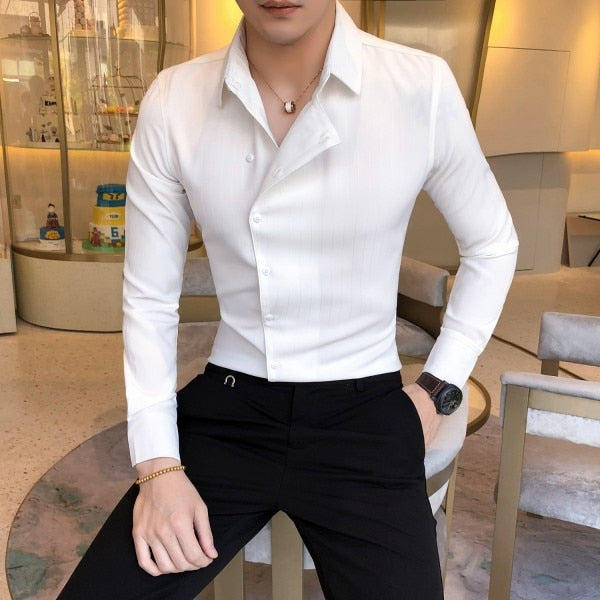 Men Long Sleeve Formal Wear Shirt