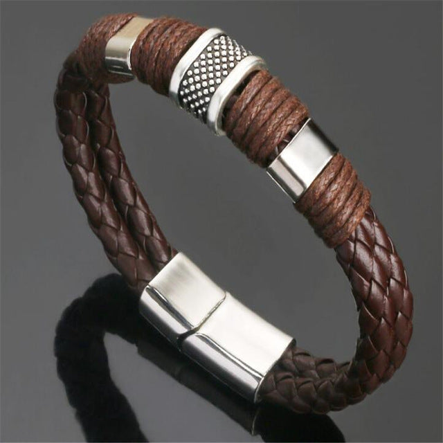 Genuine Leather Multilayer Braided Rope Bracelets