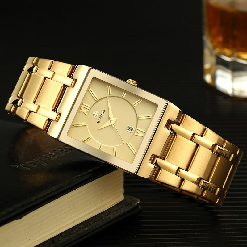 Men Square Waterproof Wristwatch