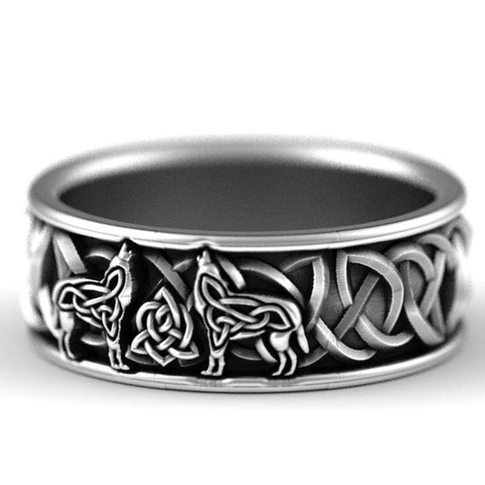 Silver Wolf Ring | Man Vintage Jewelry | TOXYNO