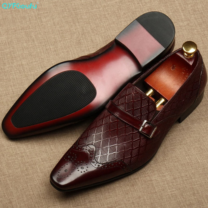 Italy Handmade formal men's Fashion shoes