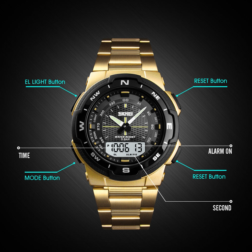 Fashion Sport Chronograph Waterproof Wristwatch