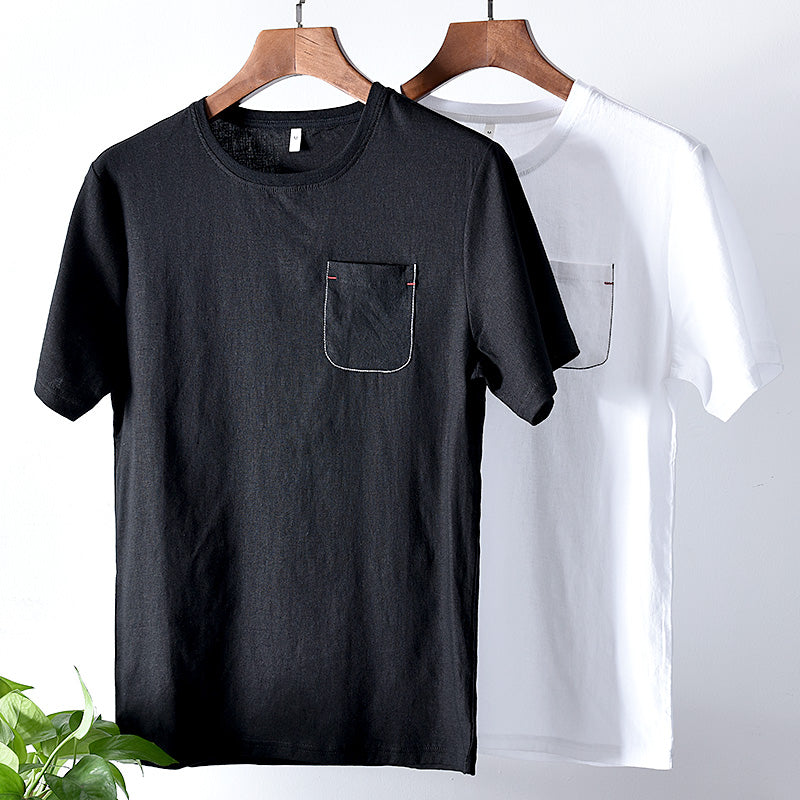 Unique design Short Sleeve Linen T-shirt