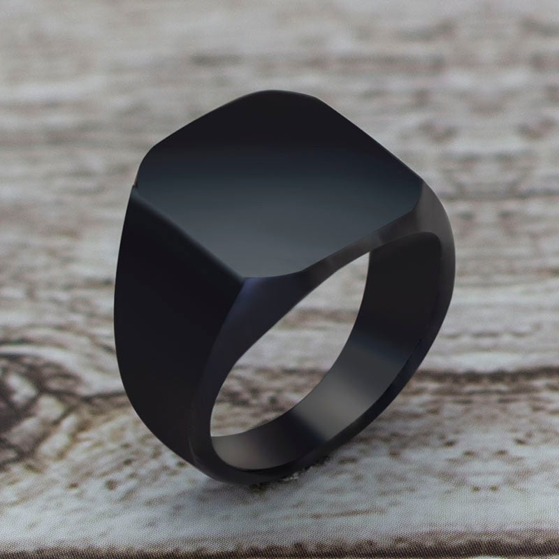 Classic Black Square Ring