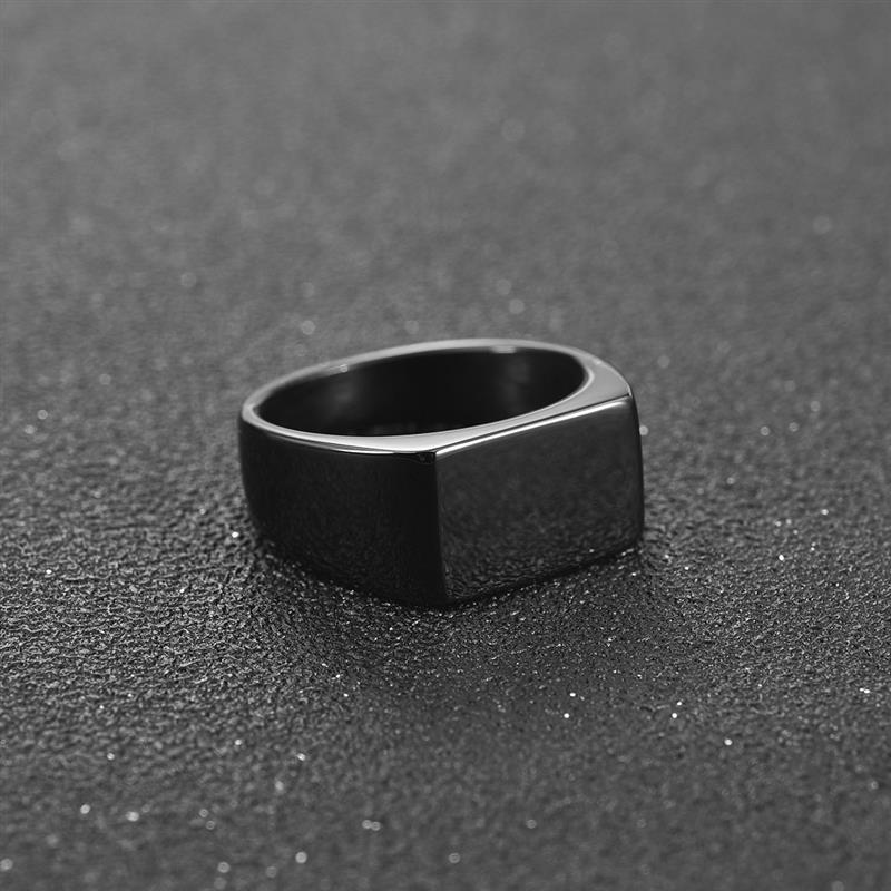 Fashion Men Simple Style Square Ring
