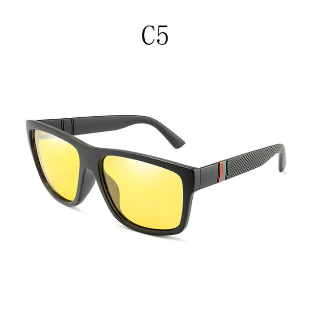 Unisex Square Vintage Polarized Sunglasses