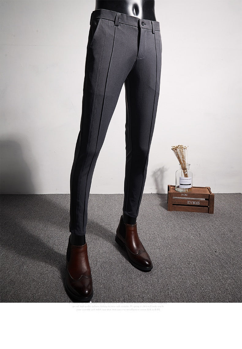 Men's Slim-Fit Dress Pant Trousers