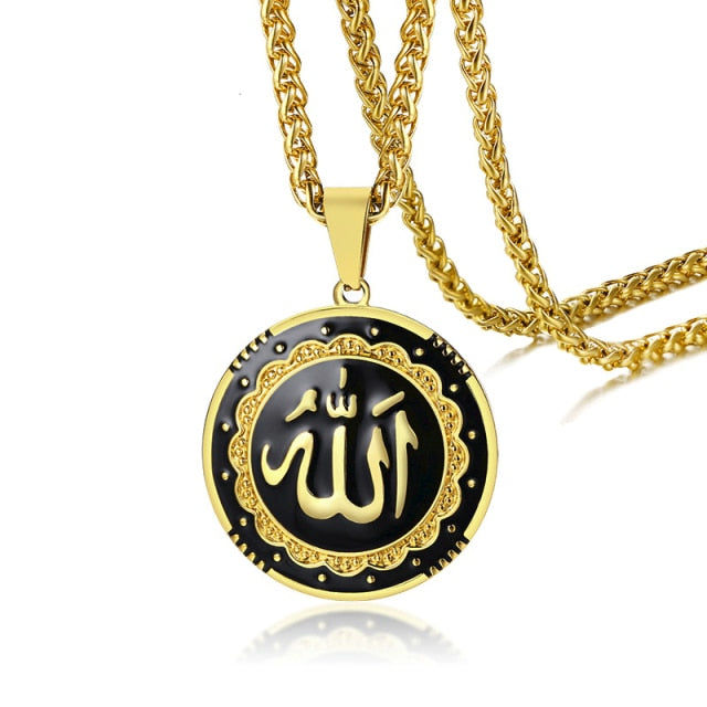 Praying Hands Coin Medal Pendant Necklaces