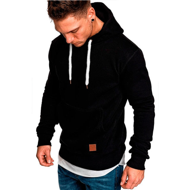 Knitted Men's Sweater Casual Hooded Pullover