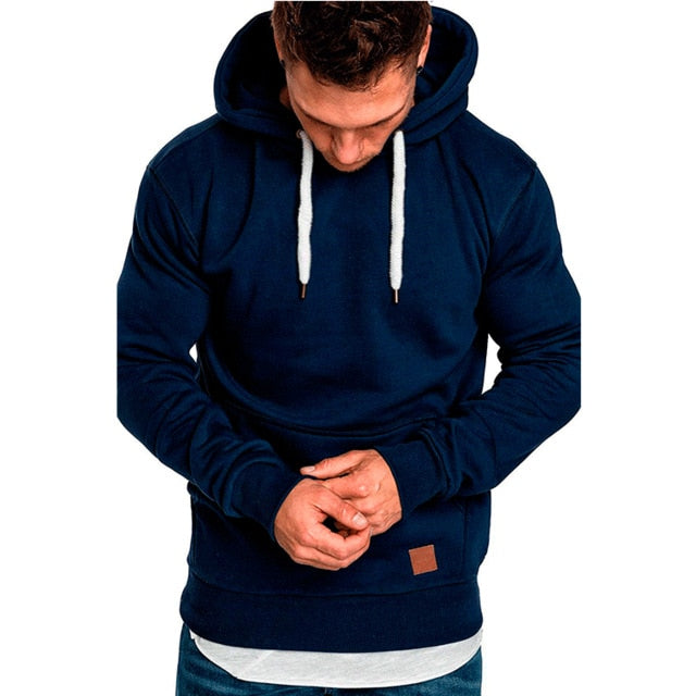 Knitted Men's Sweater Casual Hooded Pullover