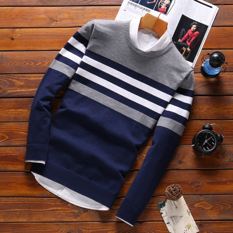 Round Collar Wool Clothing Casual l Men's Pullovers