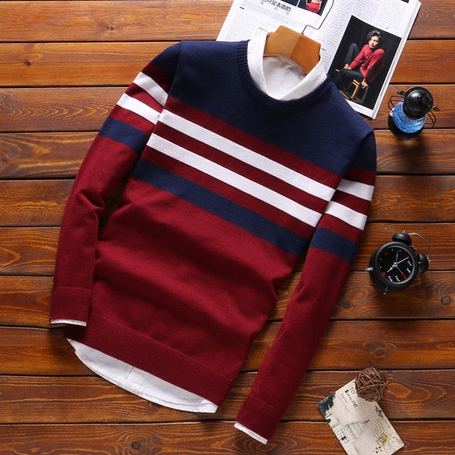 Round Collar Wool Clothing Casual l Men's Pullovers