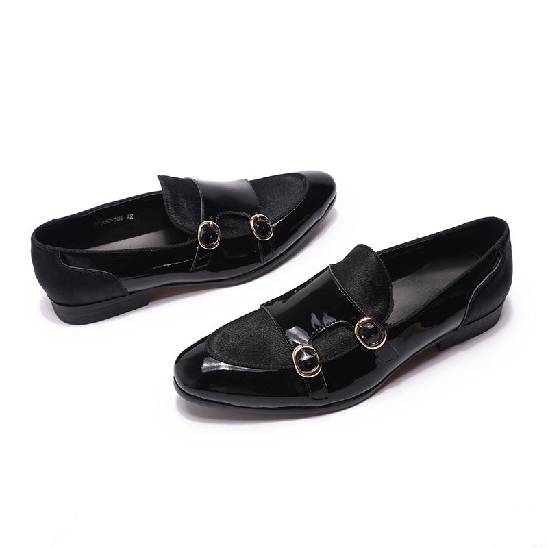 Men's Loafers Patent Leather Shoes