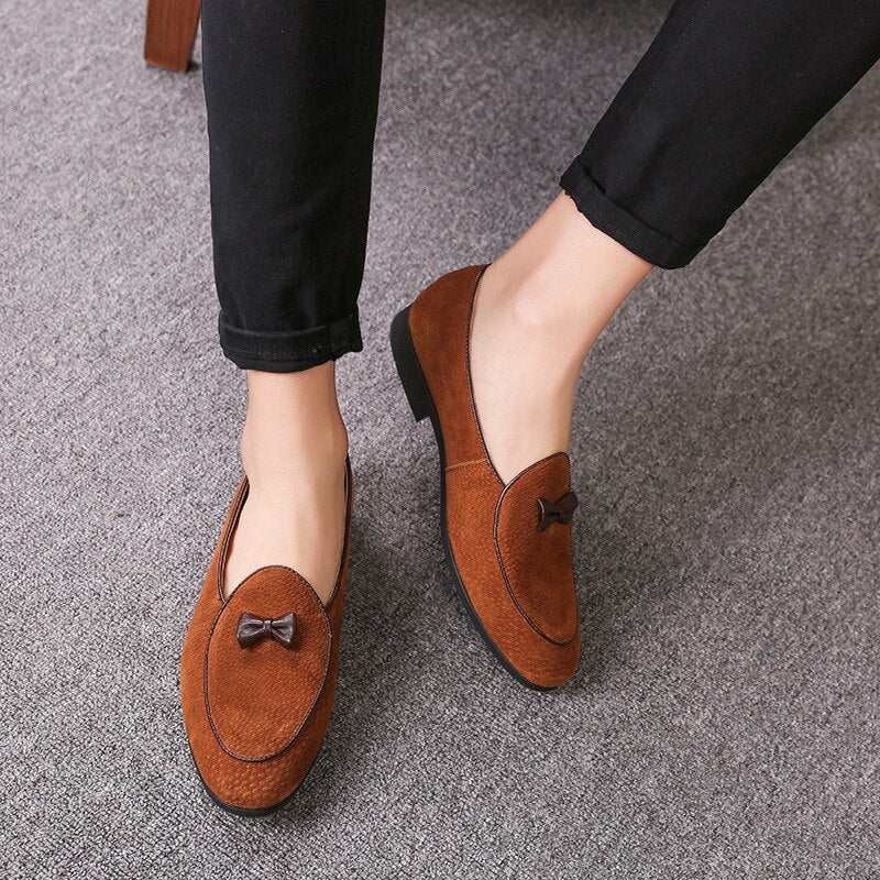 Suede Leather Men's Fashion Slip On Loafer Shoes