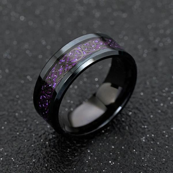 Dragon Inlay Fashion Ring