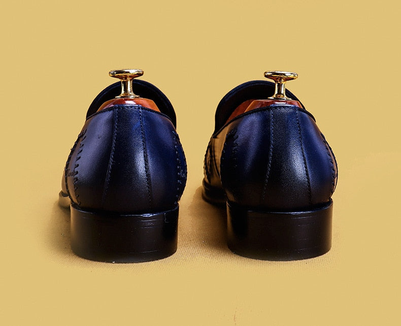 Men Loafer Genuine Leather Men Dress Shoes Designer Formal Shoes