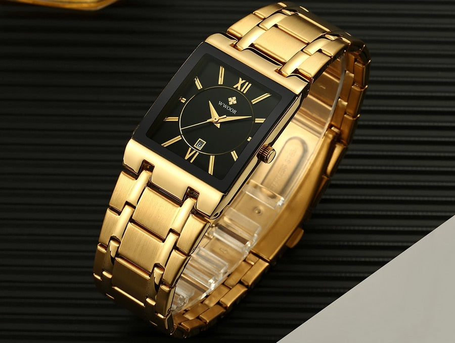 Men Square Waterproof Wristwatch