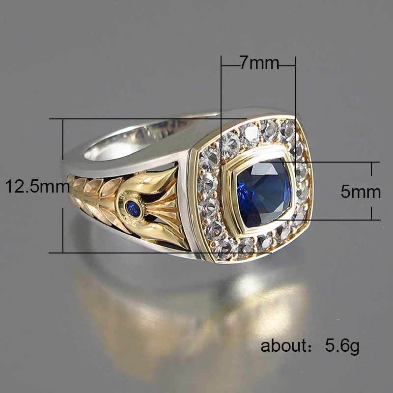 Fashion Double Color Men Ring Jewelry