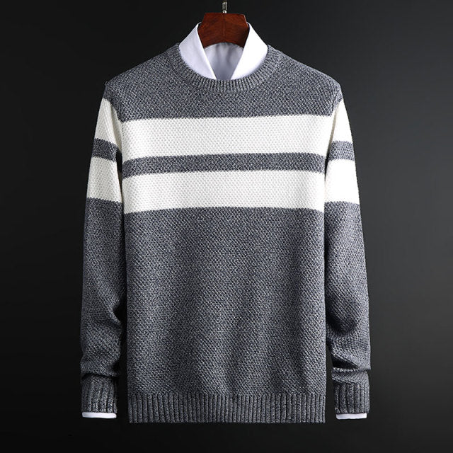 Cashmere Cotton O-Neck Knitted Sweaters