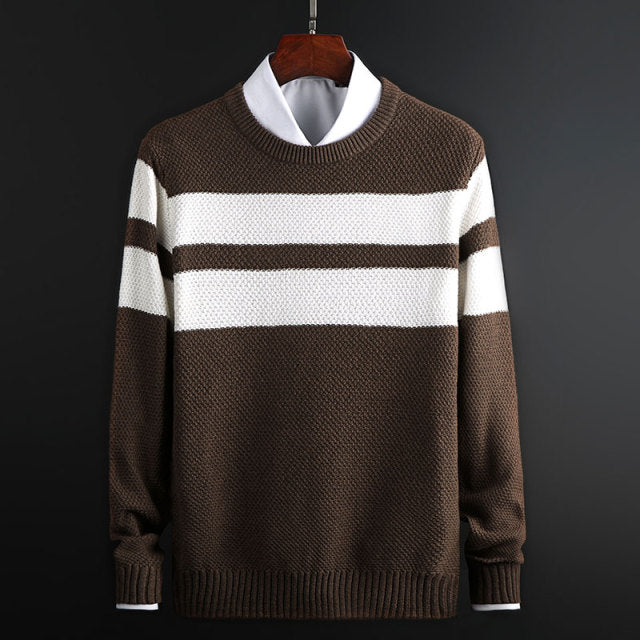 Cashmere Cotton O-Neck Knitted Sweaters