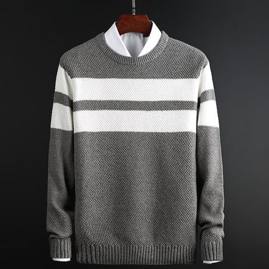 Cashmere Cotton O-Neck Knitted Sweaters