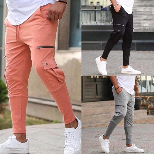 Men Joggers pants Fashionable Casual Pockets Pants