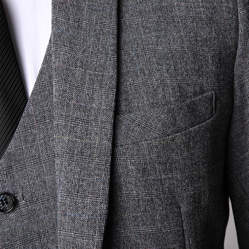 Fashion Slim Fit Business Suit Blazer + Pant + Waist Coat