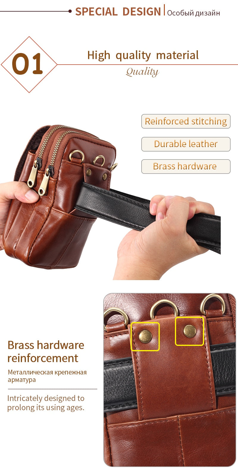 Small Genuine cowhide leather Men's Shoulder Bag Clutch Hangbag Messenger Male Bags Crossbody Sling Tote Small Zipper Belt Bags