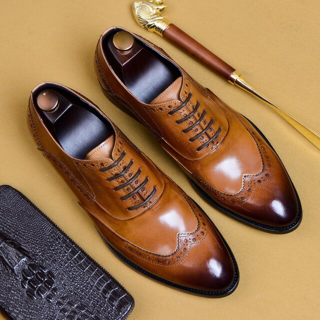 Full Grain Leather Handmade Men Italian Design Dress Shoes