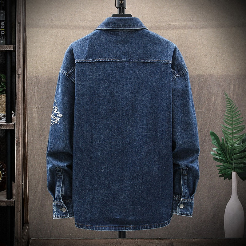 Men Denim Jeans Shirt