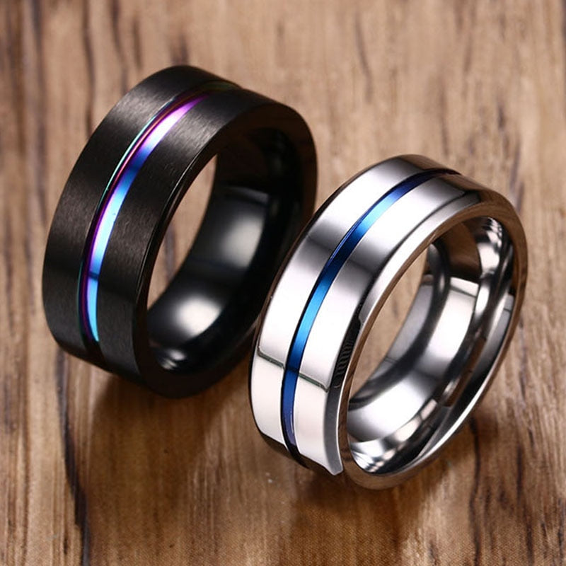 Groove Rainbow Bands Rings