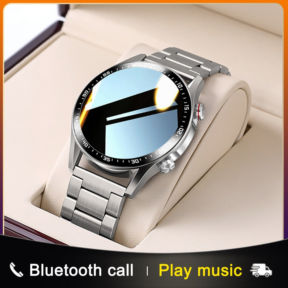 Men Bluetooth Call Custom Dial Full Touch Screen Waterproof Smartwatch