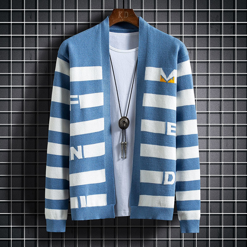 Men's Fashion Cardigan Stand Collar Sweater
