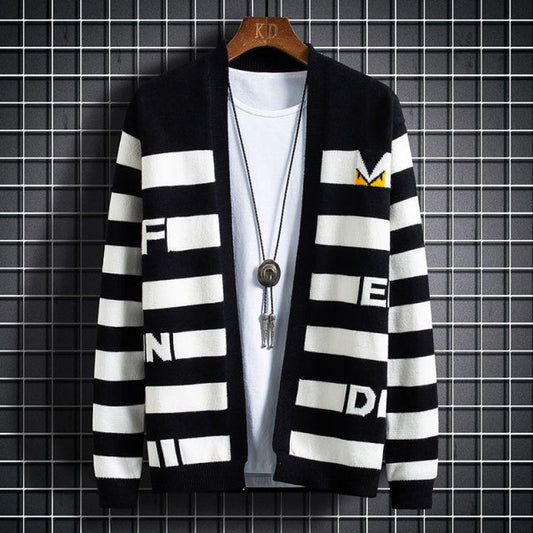 Men's Fashion Cardigan Stand Collar Sweater