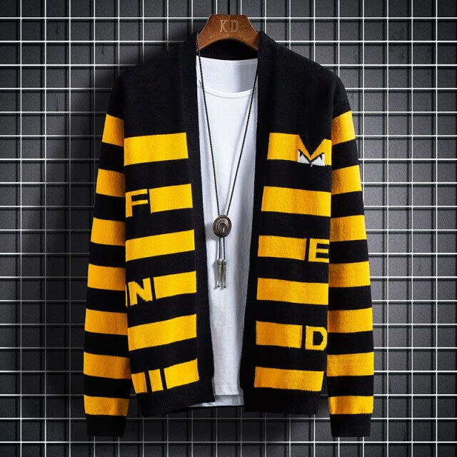 Men's Fashion Cardigan Stand Collar Sweater