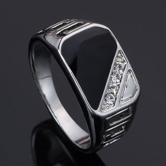 Fashion Male Classic Rhinestone Ring