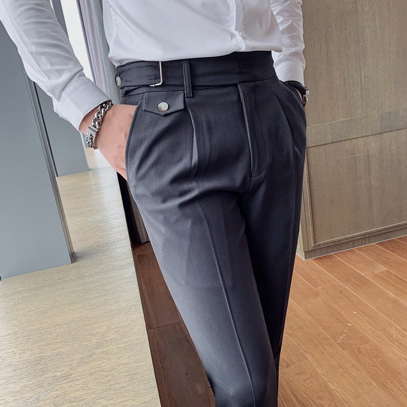 British Fashion Dress Pants | Business Casual Slim Pants | TOXYNO